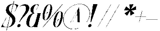 Barstge Italic otf (400) Font OTHER CHARS