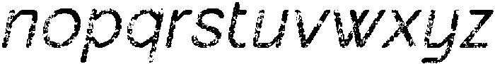 Bartine Rounded Stamp Italic otf (400) Font LOWERCASE