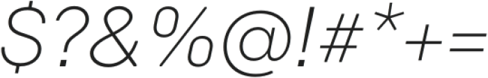 Baru Sans Thin Italic otf (100) Font OTHER CHARS