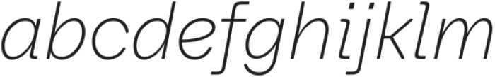 Baru Sans Thin Italic otf (100) Font LOWERCASE