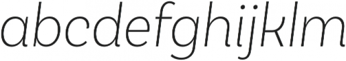 BasicSans Narrow ExtraLight It otf (200) Font LOWERCASE