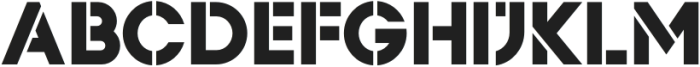 Basik Heavy-Stencil-2025 otf (800) Font UPPERCASE
