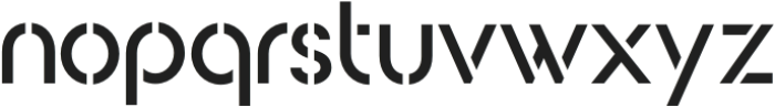 Basik Medium-Stencil-2025 otf (500) Font LOWERCASE
