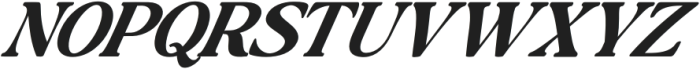 Baskerville Display Pro Bold Contrast Expanded Italic otf (700) Font UPPERCASE