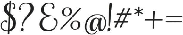 Baslien Italic ttf (400) Font OTHER CHARS