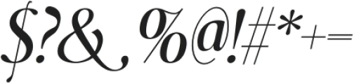 Basta Italic otf (400) Font OTHER CHARS
