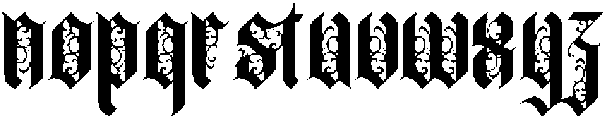 Basthor-Ornament otf (400) Font LOWERCASE