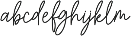 Bastony Signature otf (400) Font LOWERCASE