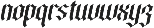 Bathory-Oblique otf (400) Font LOWERCASE