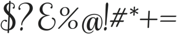 Battegirn Italic ttf (400) Font OTHER CHARS