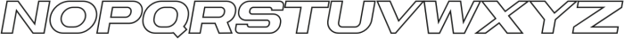 Battery Italic Outline otf (400) Font LOWERCASE