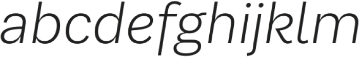 Bay Sans Light Italic otf (300) Font LOWERCASE