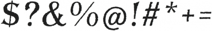 BayTavernFillX-Italic otf (400) Font OTHER CHARS
