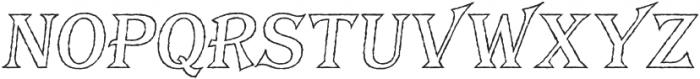 BayTavernOutX-Italic otf (400) Font UPPERCASE