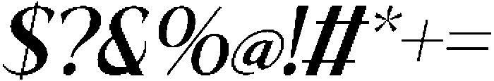 Baylish Italic otf (400) Font OTHER CHARS