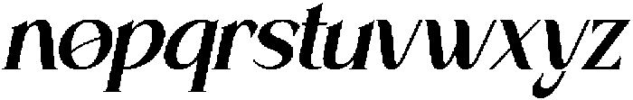 Baylish Italic otf (400) Font LOWERCASE