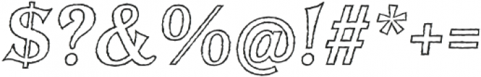 BaysideTavernOutX-Italic otf (400) Font OTHER CHARS