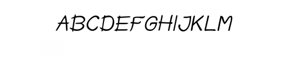 Banana Super Italic.otf Font UPPERCASE