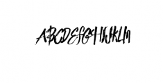 Basik Rough Typeface Font UPPERCASE