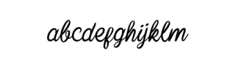 baline_script.ttf Font LOWERCASE