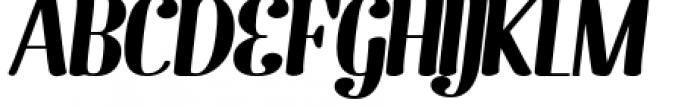 Barber 4 Italic Font UPPERCASE