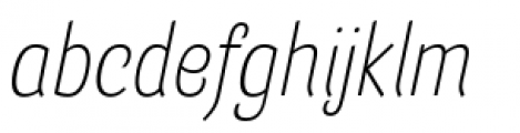 Barcis Condensed Light Italic Font LOWERCASE