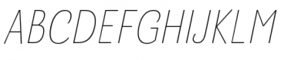 Barcis Condensed Thin Italic Font UPPERCASE