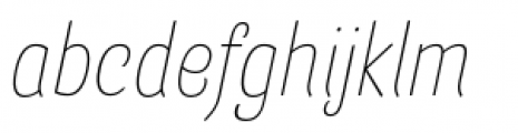Barcis Condensed Thin Italic Font LOWERCASE