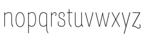 Barcis Condensed Thin Font LOWERCASE
