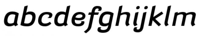 Barcis Extended Demi Italic Font LOWERCASE
