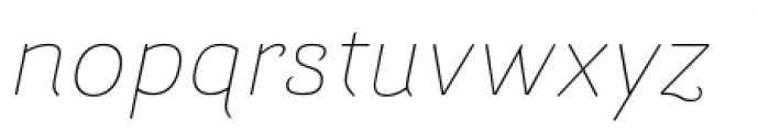 Barcis Extended Thin Italic Font LOWERCASE