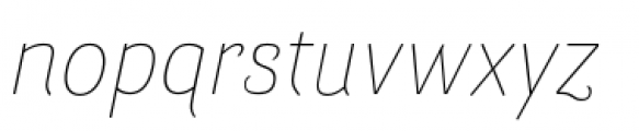 Barcis Normal Thin Italic Font LOWERCASE
