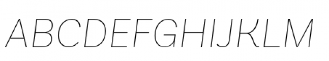 Basic Sans Thin Italic Font UPPERCASE