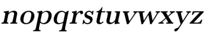 Baskerville Medium Oblique Font LOWERCASE