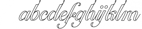 Ballegra Solid & Outline Script Font LOWERCASE