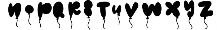 Balloonable - A Hand Drawn Balloon Font Font UPPERCASE
