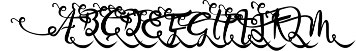 Bandrose typeface 2 Font UPPERCASE