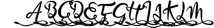 Bandrose typeface 9 Font UPPERCASE