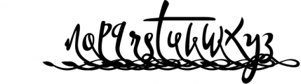 Bandrose typeface 9 Font LOWERCASE