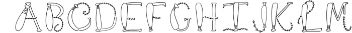 Baseball Monogram Font Font LOWERCASE