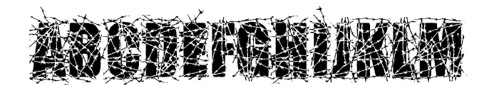 BARBEDWIRE PERSONAL USE Bold Font UPPERCASE