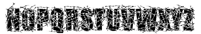 BARBEDWIRE PERSONAL USE Bold Font UPPERCASE