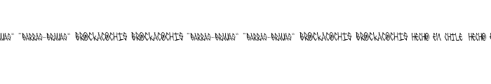 BARRAS- BRAVASRegular Font OTHER CHARS