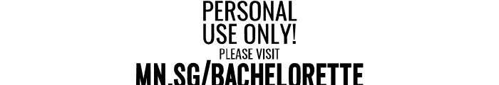 Bachelorette PERSONAL USE ONLY Regular Font OTHER CHARS