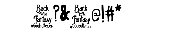 Back To The Fantasy Font OTHER CHARS