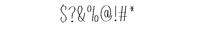 Backbudys Font OTHER CHARS