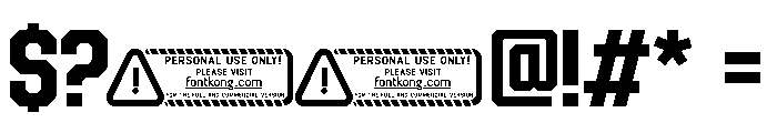 Backed Font OTHER CHARS