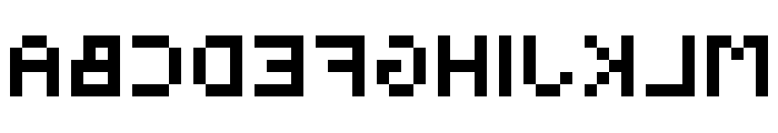 BackwardsPixelized Regular Font LOWERCASE