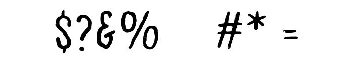Bad Ink Font OTHER CHARS