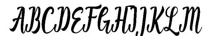 Bakin Font UPPERCASE